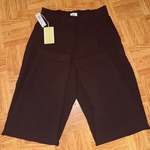 Aritzia WILFRED Dashwood high-waisted pleated crepe pants